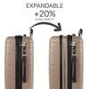 Juego De 2 Maletas De Viaje Rígidas Superresistente Cerradura Tsa 760216 Taupe