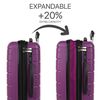 Juego De 2 Maletas De Viaje Rígidas Superresistente Cerradura Tsa 760216 Purpura