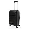 Maleta De Viaje Mediana Extensible Polipropileno 60cm 4 Ruedas Dobles Tsa 760260 Negro