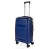 Maleta De Viaje Mediana Extensible Polipropileno 60cm 4 Ruedas Dobles Tsa 760260 Azul