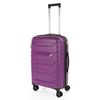 Maleta De Viaje Mediana Extensible Polipropileno 60cm 4 Ruedas Dobles Tsa 760260 Purpura