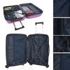 Maleta De Viaje Mediana Extensible Polipropileno 60cm 4 Ruedas Dobles Tsa 760260 Purpura