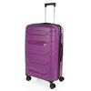 Maleta De Viaje Mediana Extensible Polipropileno 70cm 4 Ruedas Dobles Tsa 760270 Purpura