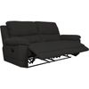 Sofa 3 Plazas Relax Montecarlo Reclinable Manual 103 X 209 X 91 Cm Gris Oscuro