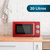 Microondas Cecotec Proclean 3010 Retro 700w 20l Diseño Vintage Rojo