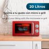 Microondas Con Grill Cecotec Proclean 3110 Retro 700w 20l Diseño Vintage Rojo