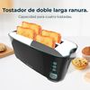 Tostador Toast&taste Extra Double B, 1350w De Potencia, Doble Ranura Larga Para 2 Tostadas, Apagado Y Pop-up Automático, Acero Inoxidable, Varillas Superiores