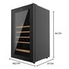 Vinoteca 36 Botellas Bolero Grandsommelier 36000 Black. 95 Litros, Temperatura Regulable, Sistema Compresor De Enfriamiento, Panel De Control Táctil, Silenciosa, Luz Led Interior