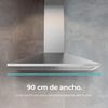 Campana Extractora 90 Cm Piramidal Bolero Flux Pm 903500 Inox B. Motor 65w, Acabado Inox, Succión 350m3/h, Control Mecánico, 3 Niveles De Potencia, Luz Y Filtro De Carbono