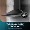 Campana Extractora 90 Cm Piramidal Bolero Flux Pm 906500 Black A. Motor 165w, Acabado Negro, Succión 650m3/h, Control Mecánico, 3 Niveles De Potencia, Luz Y Filtro De Carbono