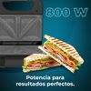 Sandwichera Rock’ntoast Combo. 800 W, 2 Sándwiches Con Acabados En Acero Inoxidable, 3 Placas Intercambiables Con Revestimiento Antiadherente, Libre De Pfoa, Asa Tacto Frío