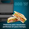 Sandwichera Rock'ntoast Grill +, 800w De Potencia, Revestimiento Piedra Rockstone, Antiadherente, Acero Inoxidable, Revestimiento Ecológico Libre Pfoa