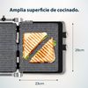 Parrilla Eléctrica Rock'ngrill Blaze. 2400w, Revestimiento Rockstone, Fácil Limpieza, Apertura De 180º, Libre De Bpa, Superficie De Cocinado De 29x23 Cm, Temperatura Regulable