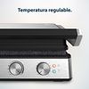 Parrilla Eléctrica Rock'ngrill Blaze. 2400w, Revestimiento Rockstone, Fácil Limpieza, Apertura De 180º, Libre De Bpa, Superficie De Cocinado De 29x23 Cm, Temperatura Regulable