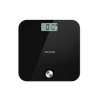 Báscula De Baño Surface Precision Ecopower 10000 Healthy Black Con Pulsador, Sin Pilas, Superficie De Vidrio Templado De Alta Se