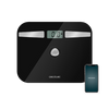 Báscula De Baño Surface Precision Ecopower 10200 Smart Healthy Black, Con Pulsador, Superficie De Vidrio Templado De Alta Seguri