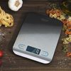 Báscula De Cocina Digital De Alta Precisión Cookcontrol. Plataforma De Acero Inoxidable, Antihuellas, Diseño Extraplano, Pantalla Lcd, Capacidad Máxima De 5 Kg, Precisión De 1g