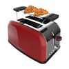 Tostador Vertical Toastin' Time 850 Red, 850w De Potencia, Doble Ranura Corta Y Ranura Ancha 3,8cm, Varillas Superiores, Acero Inoxidable, Apagado Y Pop-up Automático, Recogemigas