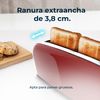 Tostador Vertical Toastin' Time 850 Red Long Lite, 850w Potencia, Capacidad Para 2 Tostadas, Ranura Ancha, Acero Inoxidable, Funciones Preconfiguradas, Control De Tostado Personalidable