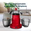 Máquina De Palomitas Eléctrica Fun&taste P'corn Lotus. Palomitero De 1200 W, Palomitas Listas En 2 Mins, Incluye 4 Recipientes Extraíbles, Capacidad Total De 4,5 L, Rojo