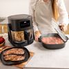 Freidora De Aire Sin Aceite De 4,5 L Air Fryer Cecofry Flip&grill 4500. 1500 W, 3 En 1: Freidora, Grill Y Olla, 6 Menús, Cubeta De Cristal, Temperatura Y Tiempo Regulable, Accesorios