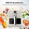 Freidora De Aire Sin Aceite De 5 L Con Ventana Air Fryer Cecofry Antique 5000 Window. 1500 W, Digital, Área De Cocinado De 5 L Y Tecnología Perfectcook, Diseño Retro En Blanco