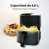 Freidora De Aire Sin Aceite De 6'5l Cecofry Fantastik Inox 6500, 1700w, Tecnología Perfectcook, 12 Modos De Cocinado, Táctil, Temperatura Regulable 80-200grados C, Cocina Hasta 60 Min