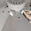 Ventilador De Techo Energysilence 3600 Vision Sunlight. 50 W, Diámetro 92 Cm, Lámpara, 3 Velocidades, 6 Aspas Reversibles, Función Verano/invierno, Interruptor De Cadena, Blanco/amarillo