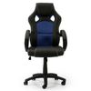 Sillon De Oficina Elevable Y Reclinable Hamilton Negro Y Azul