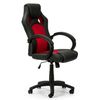 Sillon De Oficina Elevable Y Reclinable Hamilton  Negro Y Rojo