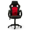 Sillon De Oficina Elevable Y Reclinable Hamilton  Negro Y Rojo