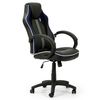 Sillon De Oficina Elevable Y Reclinable Formula Color Negro Y Azul