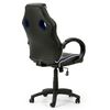 Sillon De Oficina Elevable Y Reclinable Formula Color Negro Y Azul