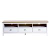 Mueble Tv Jade 3 Cajones Blanco/roble