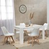 Mesa De Comedor Fija Kloe 140 Cm (largo) X 90 Cm (ancho) X 76 Cm (alto), Acabado Color Blanco