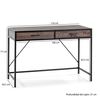 Mesa De Escritorio Tulum Negro, Mesa De Ordenador, 2 Cajones, Estilo Industrial, 110 (largo) X 50 (profundo) X 76 (altura) Cm