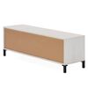 Mueble Tv Javea 2 Cajones Y 1 Puerta, Color Blanco Y Madera, 136,5 Cm (ancho) 40 Cm (profundo) 47 Cm (altura)