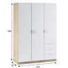 Armario Ropero Nico 2 Puertas Y 2 Cajones Color Roble/blanco, 81 Cm (ancho)  52 Cm (profundo) 180 Cm (altura) con Ofertas en Carrefour