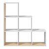 Estantería Librería Estela Color Blanco/roble, Para Salón, Comedor O Despacho, 108 Cm (ancho) 28 Cm (profundo) 110 Cm (altura)