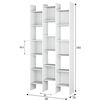 Estantería Librería Pisa Color Blanco, Para Salón, Comedor O Despacho, 96 Cm (ancho) 25 Cm (profundo) 192 Cm (altura)