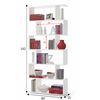 Estantería Librería Bolonia Color Blanco Brillo 12 Huecos, Para Salón, Comedor O Despacho, 80 Cm (ancho) 25 Cm (profundo) 192 Cm (altura)