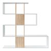 Estantería Librería Zeta Color Blanco/roble 10 Huecos, Para Salón, Comedor O Despacho, 145 Cm (ancho) 29 Cm (profundo) 145 Cm (altura)