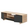 Mueble Tv Zaida 3 Puertas Color Roble Y Gris, 150 Cm (ancho) 41 Cm (profundo) 46 Cm (altura)