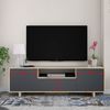 Mueble Tv Zaida 3 Puertas Color Roble Y Gris, 150 Cm (ancho) 41 Cm (profundo) 46 Cm (altura)