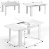 Mesa Extensible Fany Color Blanco, Mesa Comedor, 140/190 Cm (ancho) 90 Cm (profundo) 78 Cm (altura)