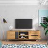 Mueble Tv Orly 2 Puertas Y 2 Cajones, Color Naturale