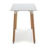 Mesa De Comerdor Aroa 120x60 Cm Blanco, Patas De Madera De Haya