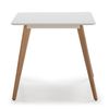 Mesa De Comerdor Aroa 80x80 Cm Blanco, Patas De Madera De Haya