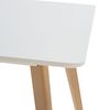 Mesa De Comerdor Aroa 80x80 Cm Blanco, Patas De Madera De Haya