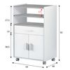 Mueble Auxiliar De Cocina Picazo Con Ruedas 1 Cajón Y 2 Puertas, Blanco  Artik Y Cemento con Ofertas en Carrefour